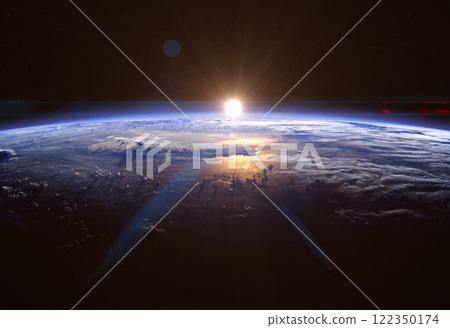 Planet Earth. Sunrise. 122350174