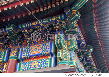Colorful ceiling decoration at the of The Lama Yonghe Temple in Beijing Colorful ceiling decoration at the of The Lama Yonghe Temple in Beijing 122350599