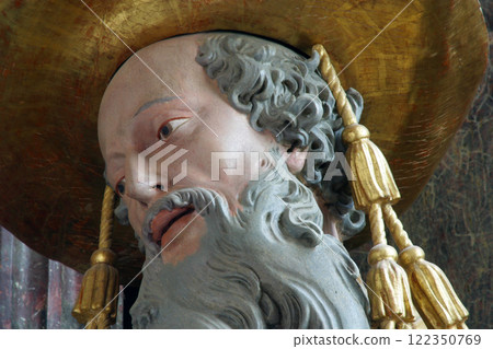 Saint Jerome statue in the church of Immaculate Conception in Lepoglava, Croatia 122350769
