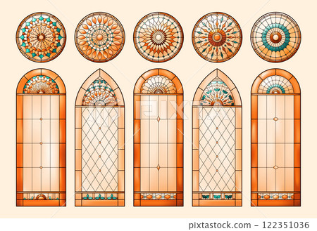 Geometric abstract ornament. Geometric abstract ornament. 122351036