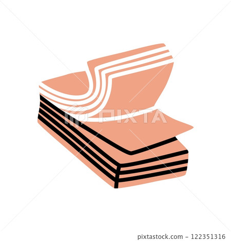 Doodle book or notebook icon hand drawn in a modern minimalistic style Doodle book or notebook icon hand drawn in a modern minimalistic style 122351316