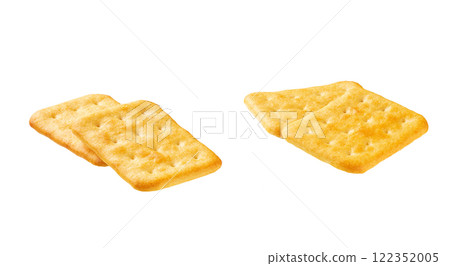 Cheese crackers isolated. Cheese crackers isolated on white background. 122352005