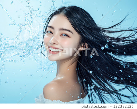 Image of splashes and a woman 122352125