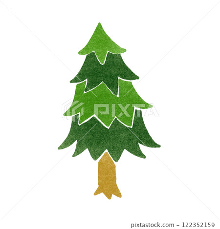 Stamp style illustration of a cedar tree Stamp style illustration of a cedar tree 122352159