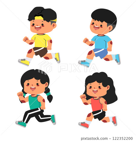 Kids participating in a school sports event 122352200