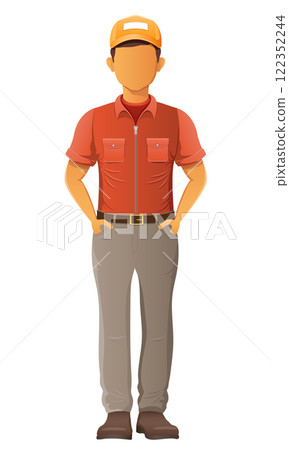 delivery young man courier service vector illustration delivery young man courier service vector illustration 122352244