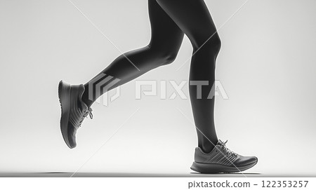 鍛鍊者腳的輪廓 122353257