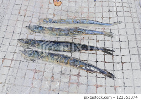 CG image illustration barbecue grilled shishamo 1 CG image illustration barbecue grilled shishamo 1 122353374