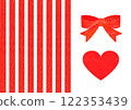 Red ribbon and heart parts 122353439