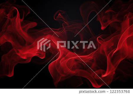 Love Concept. Black Background Full Of Red Smoke. AI Generative 122353768