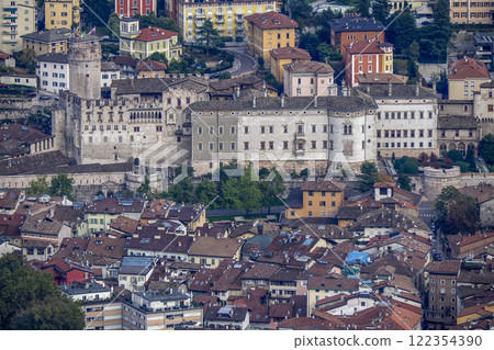 castle of buonconsiglio Trento Aerial View from Sardagna cable car 122354390