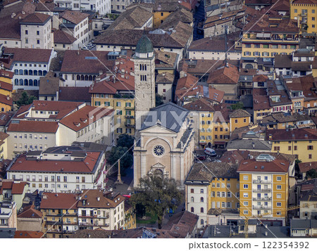 Santa Maria Maggiore Basilica Trento Aerial View from Sardagna cable car 122354392