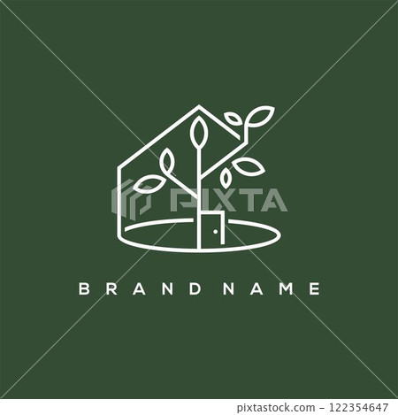 Creative eco house logo design vector template. Eco friendly house logo concept. Creative eco house logo design vector template. Eco friendly house logo concept. 122354647