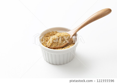 Beet sugar on white background Beet sugar on white background 122355596