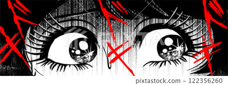 Header illustration of a Showa horror manga... - Stock Illustration ...