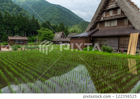 World Heritage Site in Early Summer: Gokayama Gassho-style (Suganuma Gassho-style) World Heritage Site in Early Summer: Gokayama Gassho-style (Suganuma Gassho-style) 122356525