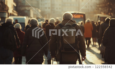 Streets of an aging society Streets of an aging society 122356542