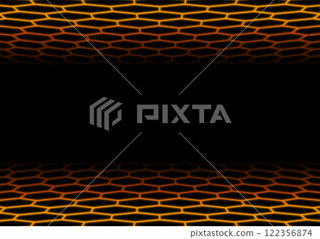 Hexagon pattern cyberspace background material_orange Hexagon pattern cyberspace background material_orange 122356874