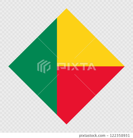 Benin rhombus flag. Vector illustration. 122358931