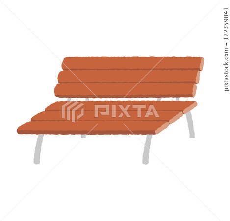 Wooden bench illustration Wooden bench illustration 122359041