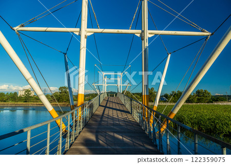 (Toyama Viewpoint) Nichogata Crossing Bridge, Junichogata Suigo Park, Himi City, July 122359075