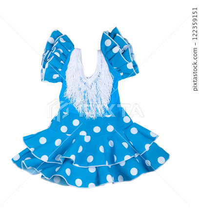 Baby blue dress with polka dots 122359151