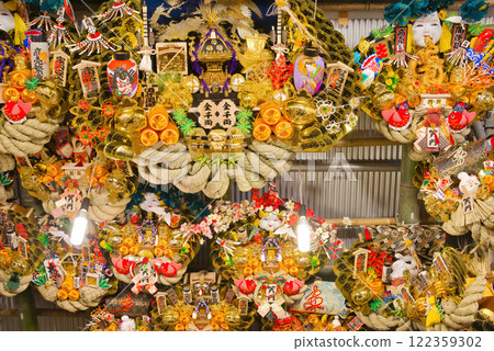 Tori no Ichi, Rake, Prosperous business, Bright colors, Family safety, Shrine, Japanese, End of the year, Luxurious New Year Tori no Ichi, Rake, Prosperous business, Bright colors, Family safety, Shrine, Japanese, End of the year, Luxurious New Year 122359302