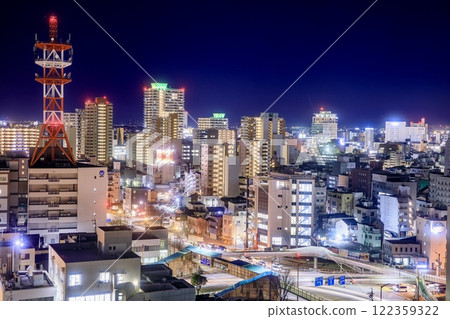 豐橋市,從豐橋市役所展望大廳(豐橋站方向)看到的夜景 豐橋市,從豐橋市役所展望大廳(豐橋站方向)看到的夜景 122359322