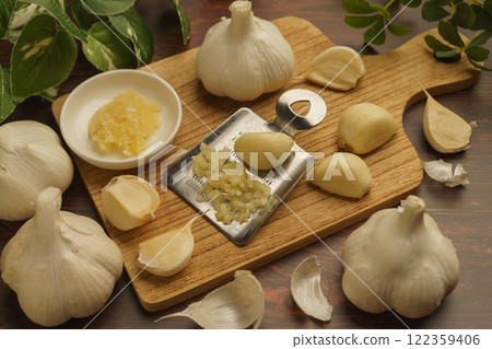 磨碎的大蒜圖像 磨碎的大蒜圖像 122359406