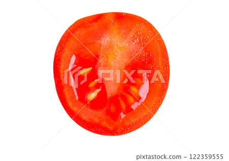 Half of a tomato isolated on a white background. 122359555
