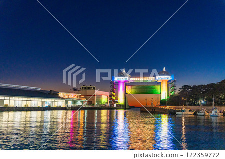 [Shizuoka Prefecture] The newly renovated Numazu City large observation water gate, Viewo, is now illuminated with LED lights 122359772