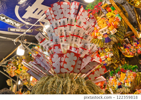 Tori no Ichi, Rake, Prosperous business, Bright colors, Family safety, Shrine, Japanese, End of the year, Luxurious New Year Tori no Ichi, Rake, Prosperous business, Bright colors, Family safety, Shrine, Japanese, End of the year, Luxurious New Year 122359818