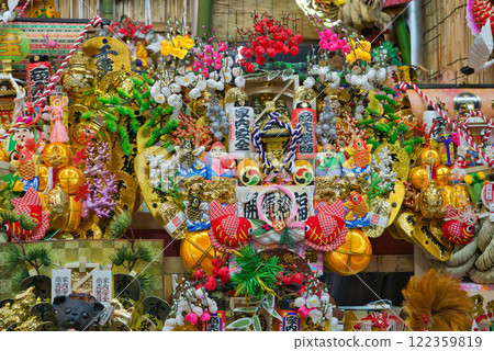 Tori no Ichi, Rake, Prosperous business, Bright colors, Family safety, Shrine, Japanese, End of the year, Luxurious New Year Tori no Ichi, Rake, Prosperous business, Bright colors, Family safety, Shrine, Japanese, End of the year, Luxurious New Year 122359819