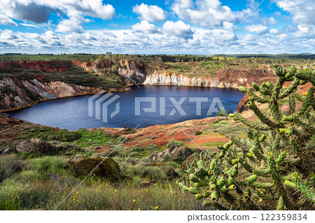 The abandoned Mine in Minas de Sao Domingos Village in Alentejo Portugal. 122359834