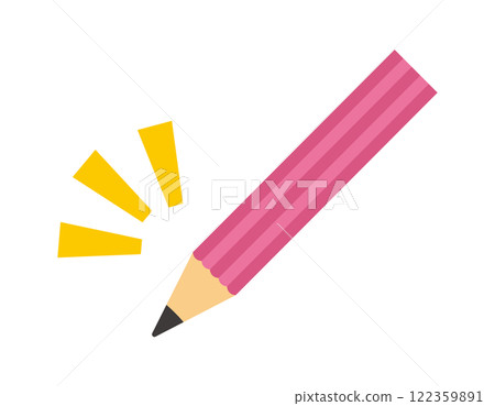 可愛的鉛筆圖文具圖標 可愛的鉛筆圖文具圖標 122359891