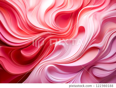 Abstract image material of colorful paint: Red 122360188