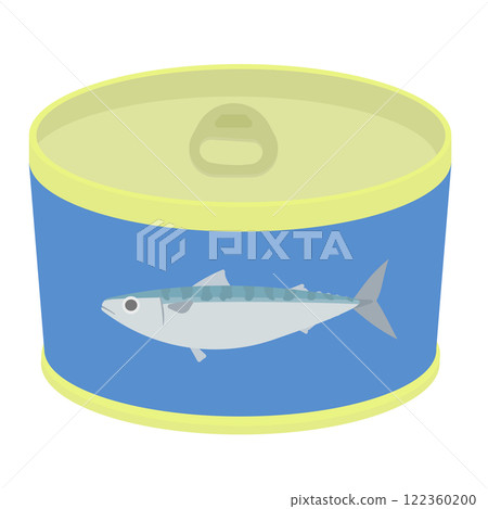 Illustration of canned mackerel Illustration of canned mackerel 122360200