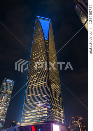 Shanghai Hills (Shanghai World Financial Center) at night, Shanghai, China Shanghai Hills (Shanghai World Financial Center) at night, Shanghai, China 122360723