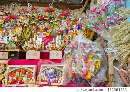 Tori no Ichi, rake, prosperous business, colorful, safety of the family, shrine, Japanese, end of the year, gorgeous, positive 122361331