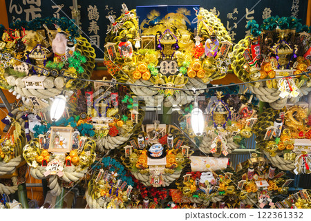 Tori no Ichi, rake, prosperous business, colorful, safety of the family, shrine, Japanese, end of the year, gorgeous, positive 122361332