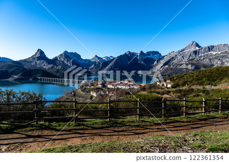 Mountain Lake Village. Riano, Leon, Castile Mountain Lake Village. Riano, Leon, Castile 122361354