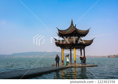 中國浙江省杭州市,世界遺產西湖,集賢閣 中國浙江省杭州市,世界遺產西湖,集賢閣 122361556