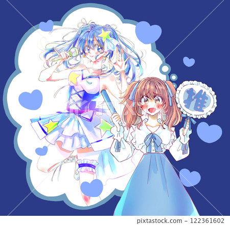 Women who support their favorite idols and female idols - Blue is irresistible Women who support their favorite idols and female idols - Blue is irresistible 122361602