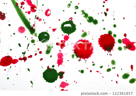 Drops of watercolor paint. 122361857
