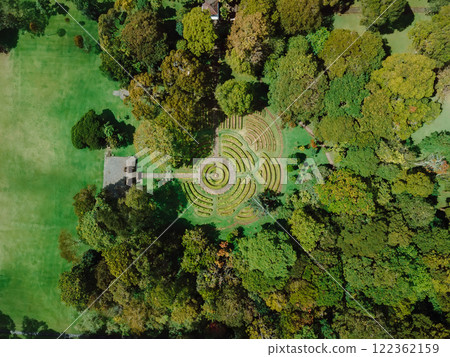 Bali botanical garden in Bedugul, Indonesia. Drone view 122362159