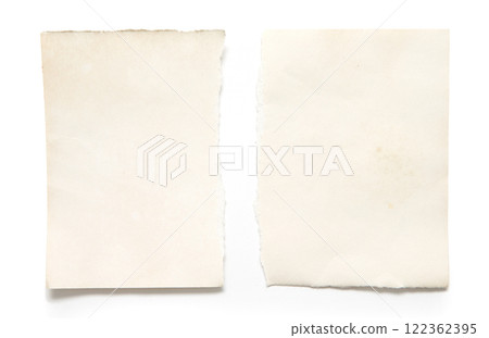 Old paper isolated on white background. Paper grunge Old paper isolated on white background. Paper grunge 122362395
