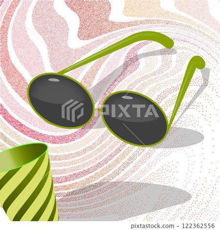 Grainy sand texture. Wavy stippled gradient background. 122362556