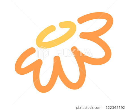 Daisy flower bloom color doodle Daisy flower bloom color doodle 122362592