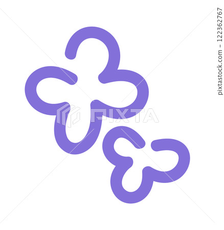 Thinking cloud outline color doodle 122362767