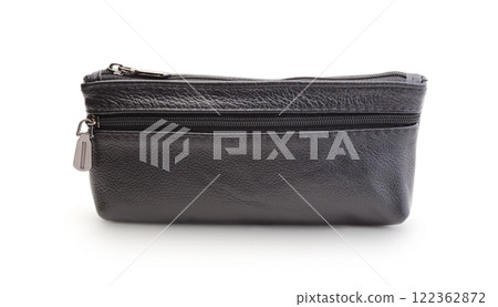 Leather key wallet isolated on white. Leather key wallet isolated on white. 122362872